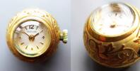 Deutschland, DAMEN Halskettenuhr, DAMEN ANHÄNGER UHR, Meton, vergoldet, gut funktionierendes Uhrwerk, -