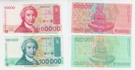 Kroatien 50000 & 100000 Dinara-Scheine Kroatien, 50000 & 100000 Dinara-Scheine -