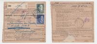 3. Reich / Konzentrationslager Buchenwald Paketmarke unterschrieben von der SS - O.Brinkmann Paketmarke an den Schutzhäftling No 33085 Konzentrationslager Buchenwald -