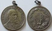 versilberte Bronzemedaille o.J. Personenmedaillen auf den Turnvater Friedrich Ludwig Jahn minimal fleckig, sehr schön