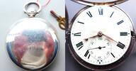 England., HERREN TASCHENUHR, gepflegte engl. HERREN TASCHENUHR, Spindelhemmung-Silber-funktioniert-wohl 1864, -