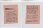 3.Reich Propaganda Flugblatt / Passierschein Russisches Flugblatt Front Nachrichten - Propaganda gegen das Dritte Reich -