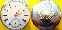 Schweiz, Herren Taschenuhr, silb. HERREN TASCHENUHR, Zylinderhemm. -Zifferbl. -Schäden-gute Funktion-ca. 1900, -