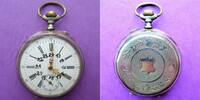 Schweiz, HERREN TASCHENUHR, HERREN TASCHENUHR, Silber - 0,800, Zylindergang, gute Funktion, ca. 1900, -