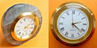 Japan, Tischuhr, hübsche Tischuhr (Marmorkugel), Quarz, einwandfreie Funktion, neue Batterie, -