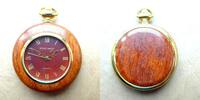 unbek. Herstellungsland, Herren Taschen-/Anhängeruhr, originelle HERREN TASCHENUHR aus Holz, Quartz, gute Funktion, neue Batterie, -