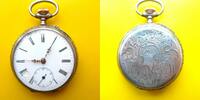 Schweiz, HERREN Taschenuhr, HERREN TASCHENUHR, Zifferblattschaden, Silber-0,800, gute Funktion, ca. 1900, -