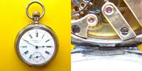 Schweiz, HERREN Taschenuhr, HERREN TASCHENUHR, Silber, Schweizer Ankerhemmung, gute Funktion, ca. 1900, -