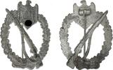 3. Reich Orden Infanterie Sturmabzeichen in Silber halb hohl geprägt !!! -