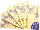 Bundesrepublik Deutschland Offizieller Kurssatz 2002 ADFGJ Offizieller Kurssatz 2002 ADFGJ Polierte Platte mit den Euromünzen 1Cent bis 2€ -