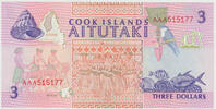 Îles Cook 3 Dollars Îles Cook 3 Dollars 1992 -