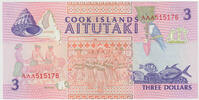 Îles Cook 3 Dollars Îles Cook 3 Dollars 1992 -