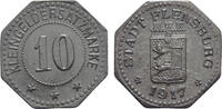 Europa 10 pfennige Notgeld (Emergency money) - Zinc 1917, city of Flensburg, Germany -