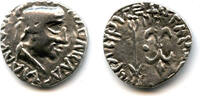 Antike drachm Nice silver of Nahapana (c. 50-100 AD), Kshaharatas of Saurashtra, India -