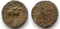Mittelalter tetradrachm Billon of Aspavarma (c.15-45 CE), Apracharajas, Indo-Scythians -
