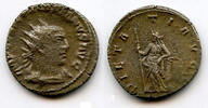 Antike antoninianus Silver of Valerian , Antioch or Samosata mint, Roman Em -