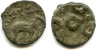 Antike Potin karshapana w/Satanisa, King Satakarni I/II, c.70-25 BC, Satavahana Empir -