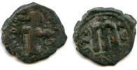 Mittelalter follis Arab-Byzantine c.635-670, Dimashq mint, Ummayad Caliphate (Walker-7ff) -