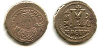 Antike Follis of Maurice Tiberius , RY15, Antioch mint, Byzantine Empire -