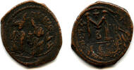 Antike follis Large of Heraclius (610-641 CE), Thessalonica mint, Byzantine Empire -