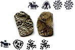 Antike Extremely nice and rare double-sided coin! Silver punchmarked 1/2 karshapana fro -