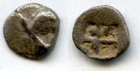 Antike obol Ancient Greek silver 1/4 or tetartemorion, Teos, Ionia, ca. 540-478 BC - he -