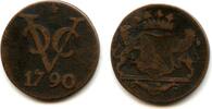 Europa Scarce large Utrecht issue copper 2-duits issued by VOC (the Dutch East India Co -