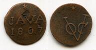 Europa duit Copper issued by VOC (the Dutch East India Company), 1807, Java, Netherland -