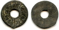 Mittelalter Rare tin pitis, dated 1203 AH with a retrograde 3 , Baha-ud-Din (1776 -