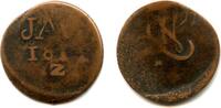 Europa duit Copper Louis Napoleon Bonaparte , Java, 1811, Dutch East Indies -