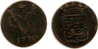 Europa 1/2 duit Rare denomination! West Friesland issue copper issued by VOC (the Dutch -