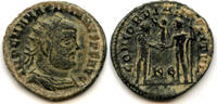 Antike Bronze antoninianus of Maximianus Herculius (285-306 CE), Cyzicus, Roman Empire -