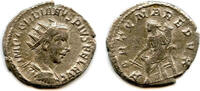 Antike antoninianus FORTVNA REDVX silver of Gordian III , Roman Empire -