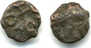 Antike Bronze 1/16 karshapana (5 ratti), unpublished type, Ujjain (ca.150-75 BC) -