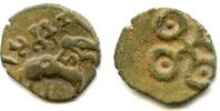 Antike Potin karshapana, Satavahana dynasty, c.39 BC-107 AD, Satavahana Empire, India -
