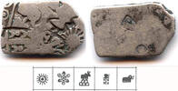 Antike Silver punch karshapana, period of Mahapadma Nanda and his sons (ca.345-323 BC), -