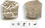 Antike Nice silver karshapana, Nanda period (ca.345-323 BC), Magadha, India (G/H #450) -