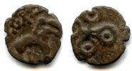 Antike potin Nice karshapana, King Satakarni I/II, c.70-25 BC, Satavahana Empire, India -