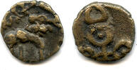 Antike potin Nice karshapana, King Satakarni I/II, c.70-25 BC, Satavahana Empire, India -