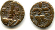 Mittelalter Bronze stater of Kalasha Raja Deva , Hindu Kashmir, India -