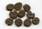 Mittelalter bronze Lot of 10-different staters of various Kashmir rulers, 9th-12th century A -