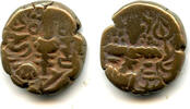 Mittelalter AE stater Late issue of King Harsha , Kashmir Kingdom, India -