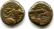 Mittelalter AE stater Late issue of King Harsha , Kashmir Kingdom, India -