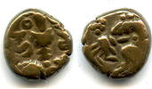 Mittelalter AE stater Late issue of King Harsha , Kashmir Kingdom, India -