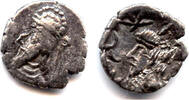 Antike obol Rare silver of Vadfraded IV (ca.120 AD), Kingdom of Persis -
