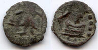 Antike bronze Very rare! Anonymous obol, Kidarites (Red Huns), Jammu issues (?), ca.5th -