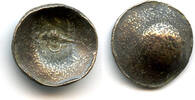 Antike obol Crude billon horse-head pre-Islamic Samarqand, c.600 AD -