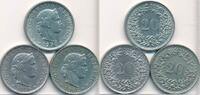Switzerland 20 RAPPEN Lot 3X -