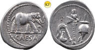 Römische Republik Denar Gaius Julius Caesar - Elephant Denarius. Military mint moving with Caesar -