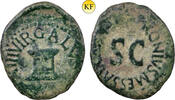 Römisches Kaiserreich Quadrans Augustus, 27 BC-14 AD, mm Apronius, Galus, Messalla and Sisenna, -